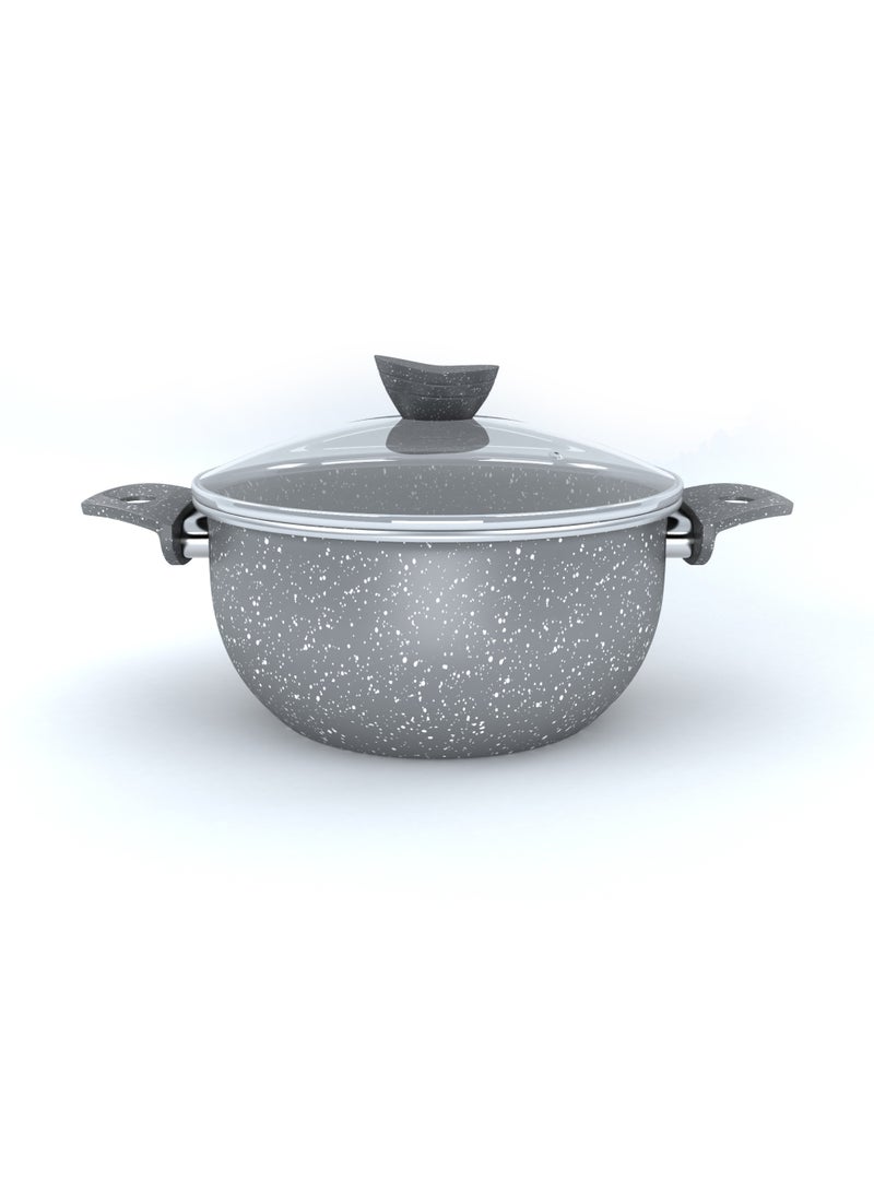 Lapis لابيس طقم اواني طهي جرانيت رصاصي بغطاء زجاج 13 قطعة - Image 2